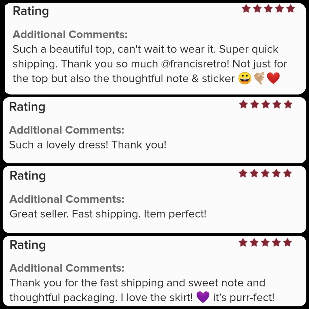 Reviews! 💓